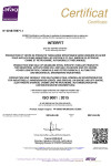 ISO 9001:2015 certificate by Afnor